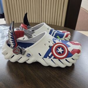 Crocs Echo Clog Marvel Captain America Men's Size 11 New With Tags